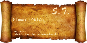Simon Tóbiás névjegykártya